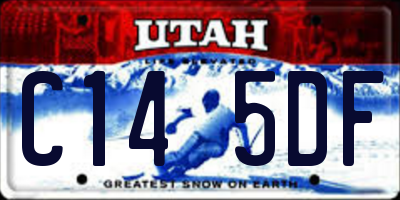 UT license plate C145DF