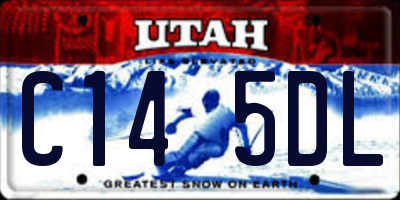 UT license plate C145DL