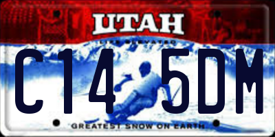 UT license plate C145DM