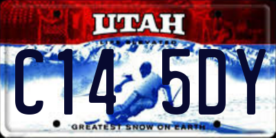 UT license plate C145DY