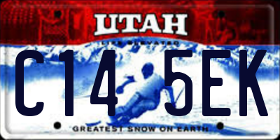 UT license plate C145EK