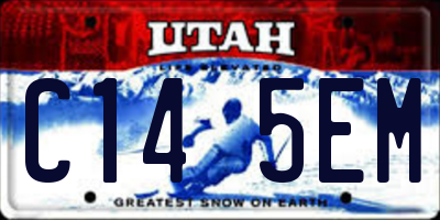 UT license plate C145EM