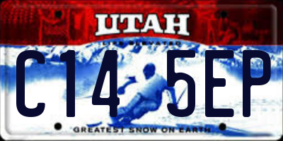 UT license plate C145EP
