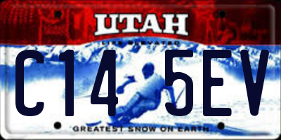 UT license plate C145EV