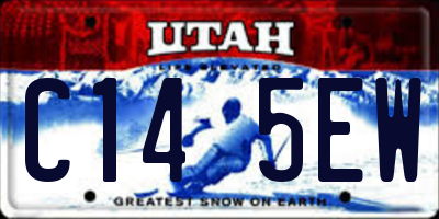 UT license plate C145EW