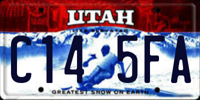 UT license plate C145FA