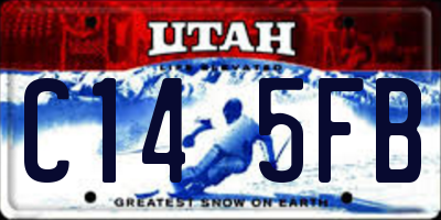 UT license plate C145FB