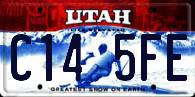 UT license plate C145FE