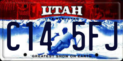 UT license plate C145FJ