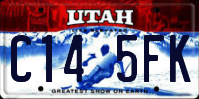 UT license plate C145FK