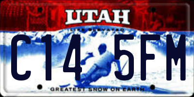 UT license plate C145FM