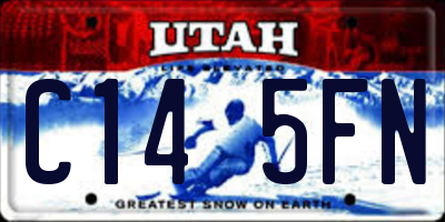 UT license plate C145FN