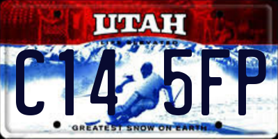 UT license plate C145FP