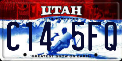 UT license plate C145FQ