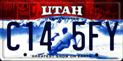UT license plate C145FY