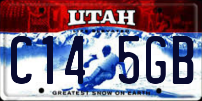 UT license plate C145GB