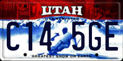 UT license plate C145GE