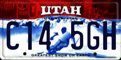 UT license plate C145GH