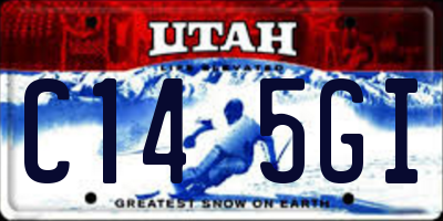 UT license plate C145GI