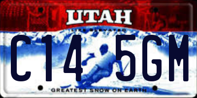 UT license plate C145GM