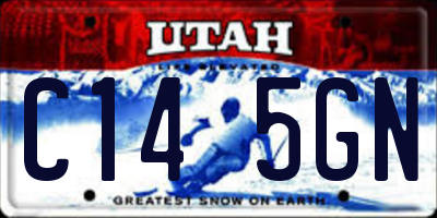 UT license plate C145GN