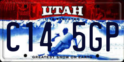 UT license plate C145GP