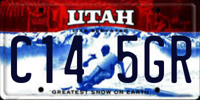 UT license plate C145GR