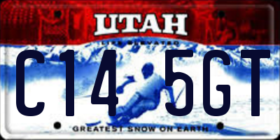 UT license plate C145GT