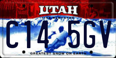 UT license plate C145GV