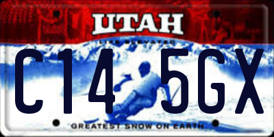 UT license plate C145GX