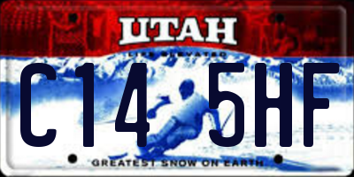 UT license plate C145HF