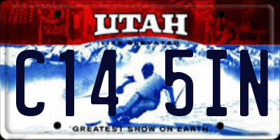 UT license plate C145IN