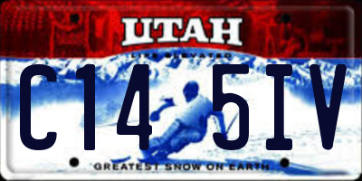 UT license plate C145IV