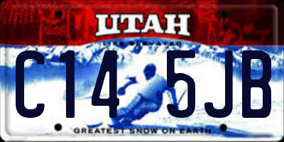 UT license plate C145JB