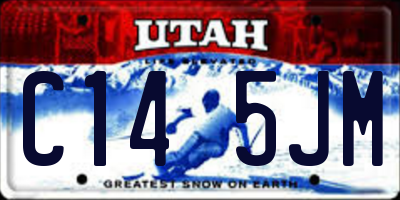 UT license plate C145JM