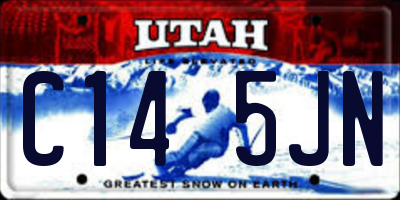 UT license plate C145JN