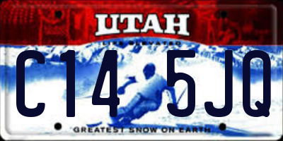 UT license plate C145JQ