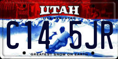 UT license plate C145JR