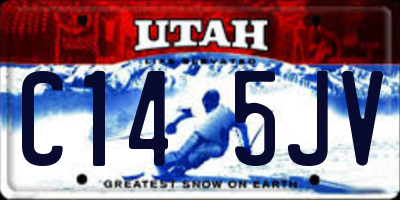 UT license plate C145JV