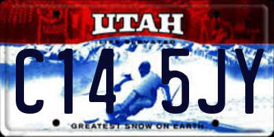 UT license plate C145JY