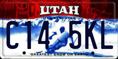 UT license plate C145KL