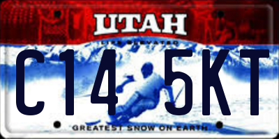 UT license plate C145KT