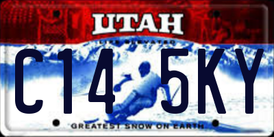 UT license plate C145KY