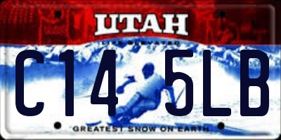 UT license plate C145LB
