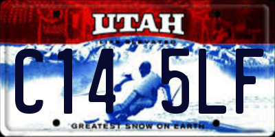 UT license plate C145LF