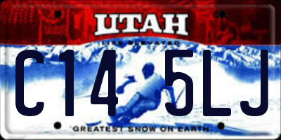 UT license plate C145LJ