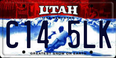 UT license plate C145LK