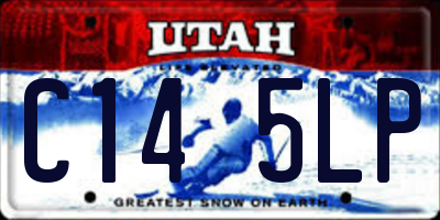 UT license plate C145LP