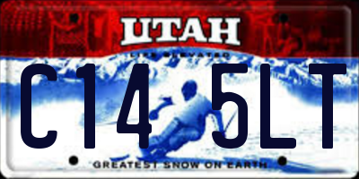 UT license plate C145LT