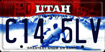 UT license plate C145LV